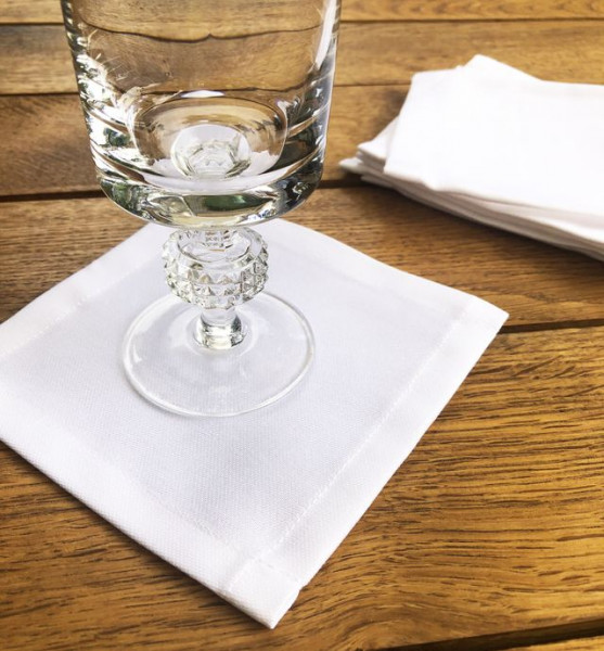 100 Cocktailservietten Untersetzer-Deckchen weiß 12x12cm