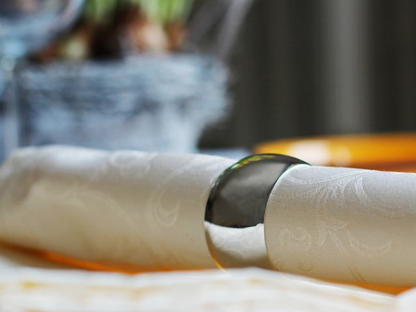 Serviettenring Tia, rund, versilbert